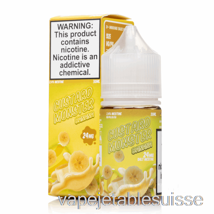 Vape Suisse Banane - Crème Anglaise Monstre Sels - 30ml 24mg